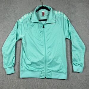 Kappa Banda Anniston Track Jacket Mens's M Mint Green Aqua Full Zip‎ Omini Logo